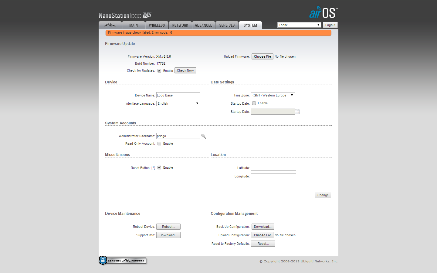 nanostation m5 firmware 5.5.9