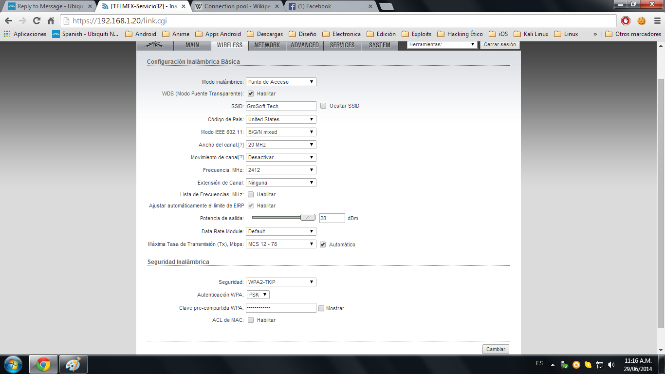 Configurar Nanostation M2 de Wifi PC NS M2 Punto de Acceso