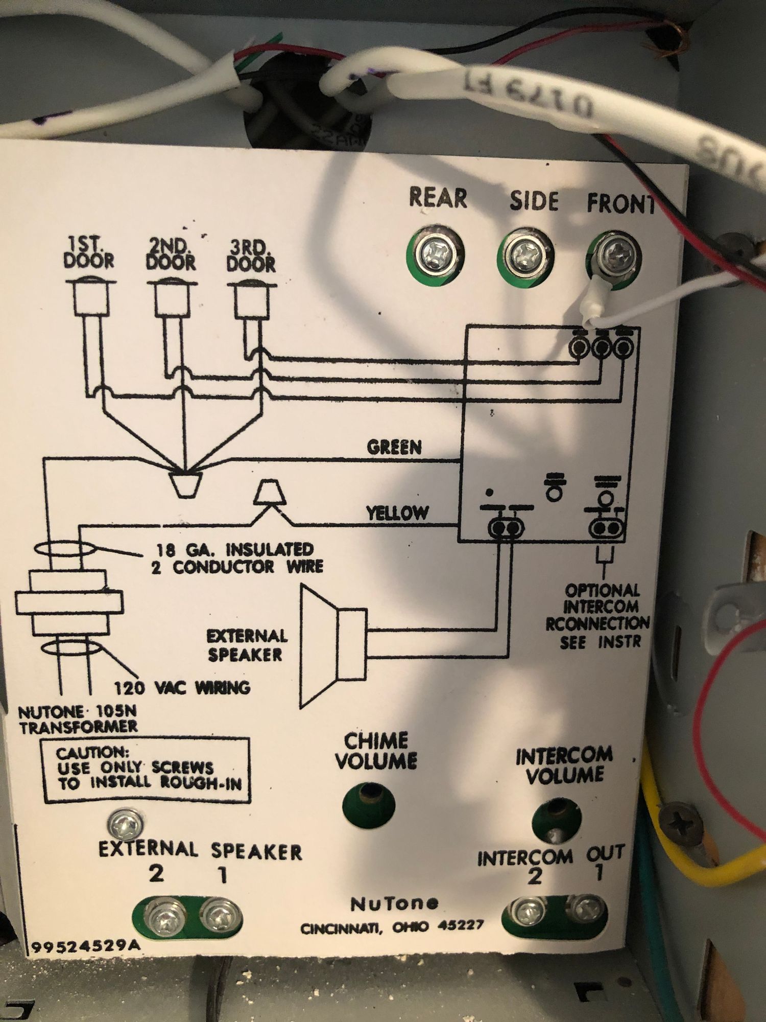 nutone doorbell intercom wiring diagram