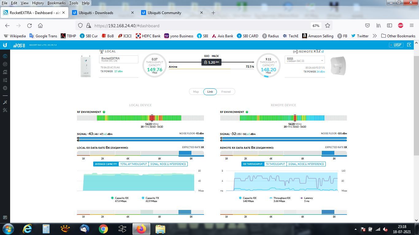 Rocket Ac Light Higher Latency Is On Firmware 8 7 4 What I Am Doing Wrong Ubiquiti Community