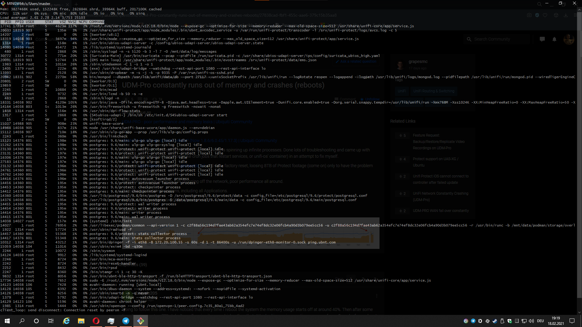 UDM-Pro constantly runs out of memory and crashes (reboots) | Ubiquiti  Community