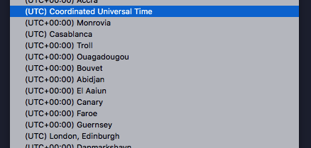 Coordinated Universal Time (UTC)