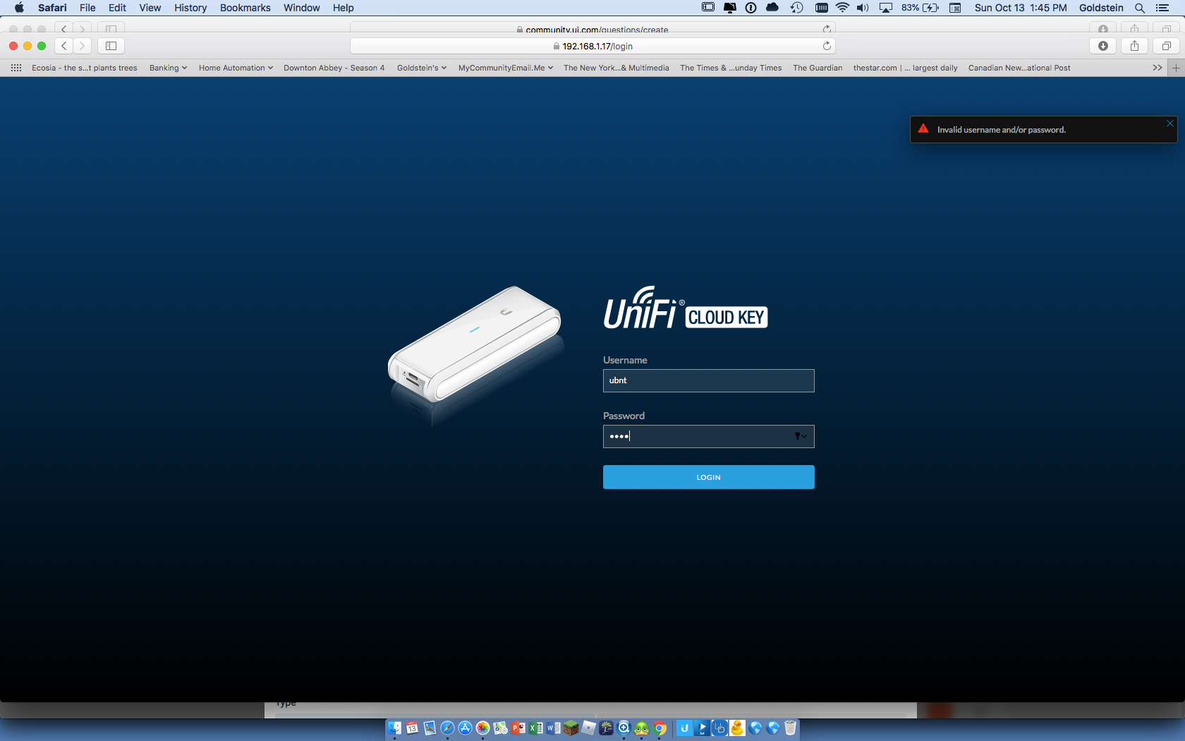 Unifi login