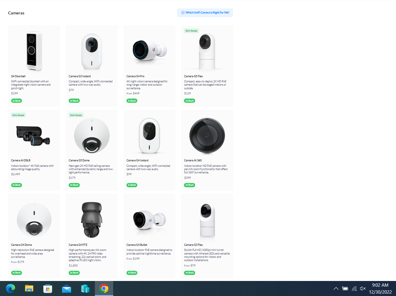 Ubiquiti cheap camera onvif