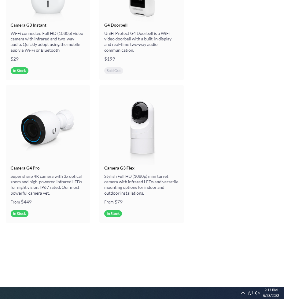 Ubiquiti store onvif support