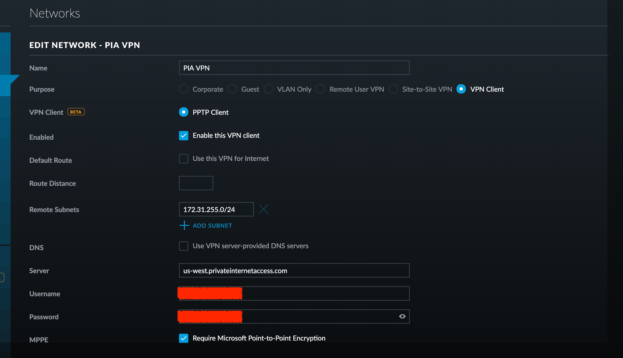 Unifi Usg With Pptp Vpn Client Private Internet Access Not Working For Guest Network Vlan Ubiquiti Community