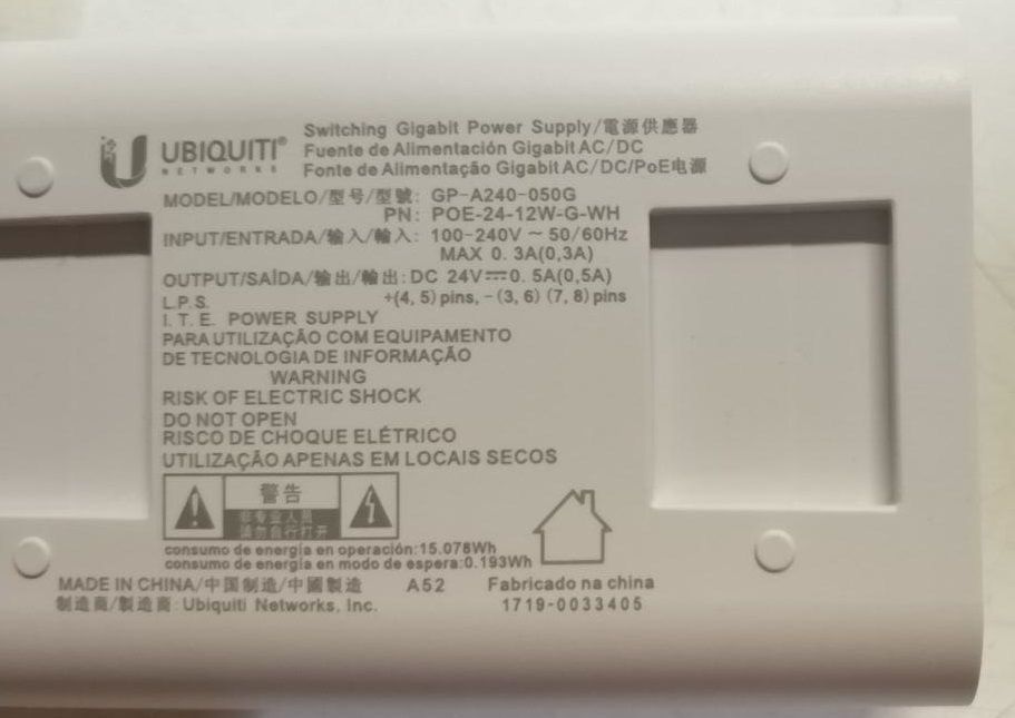 Fuente de alimentación 24V DC 12W 0.5A 100-240V