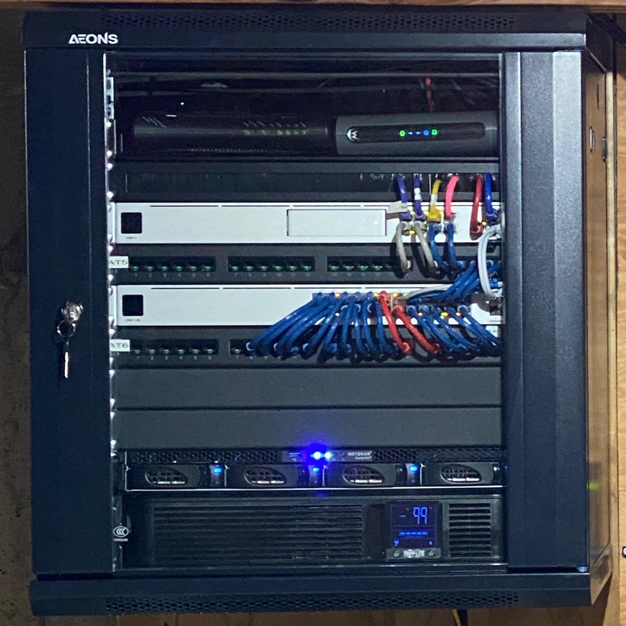 Mini server racks and mini patch racks