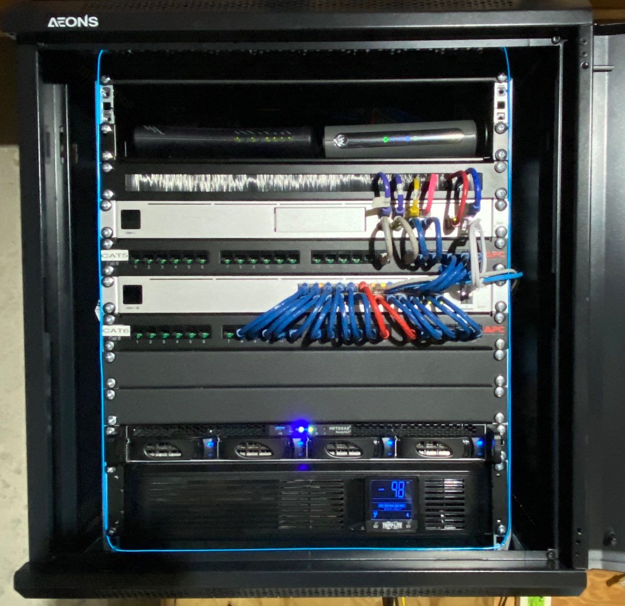 Home network patch clearance panel enclosure