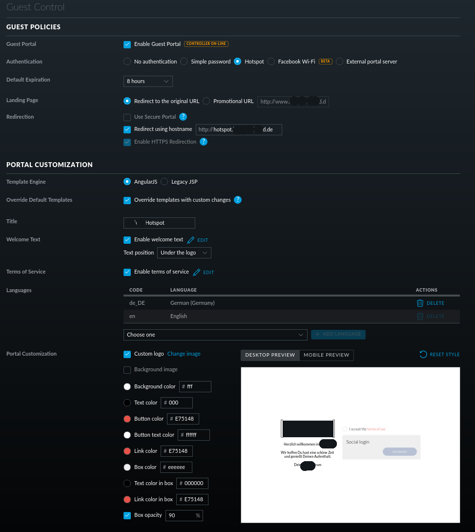 Ubnt Unifi Controller Captive Portal Setup With Facebook Captive