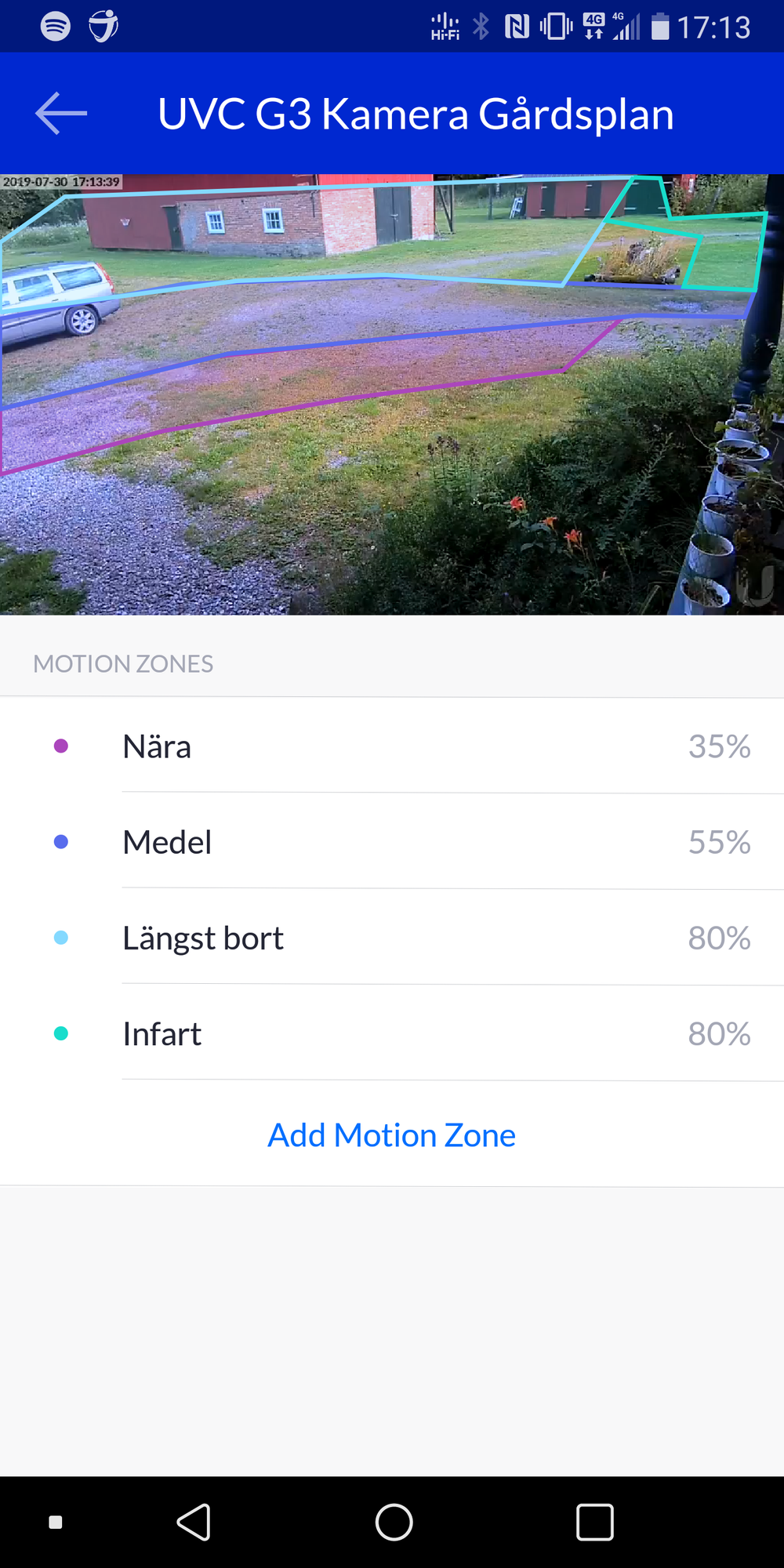 Unifi protect best sale motion detection