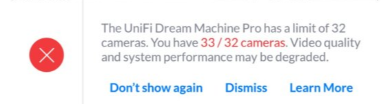 unifi dream machine pro cameras