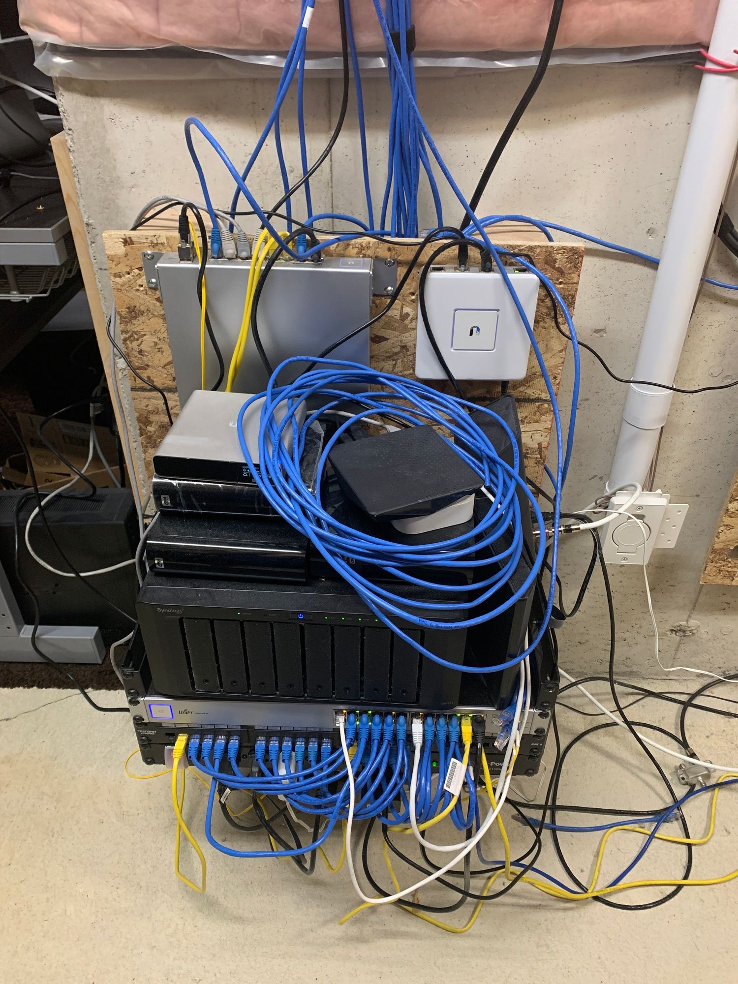 Basement Home Network Rack