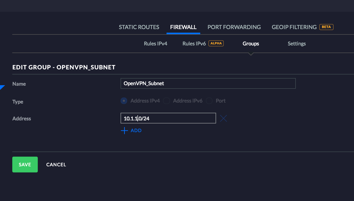 Configuration on OpenVPN Gateway Security Setup ... \u0026 UniFi