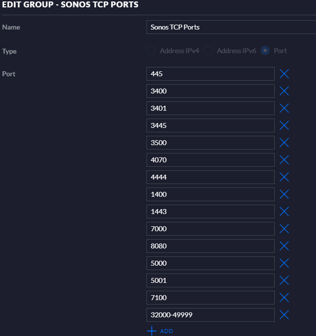 Sonos store port 1400