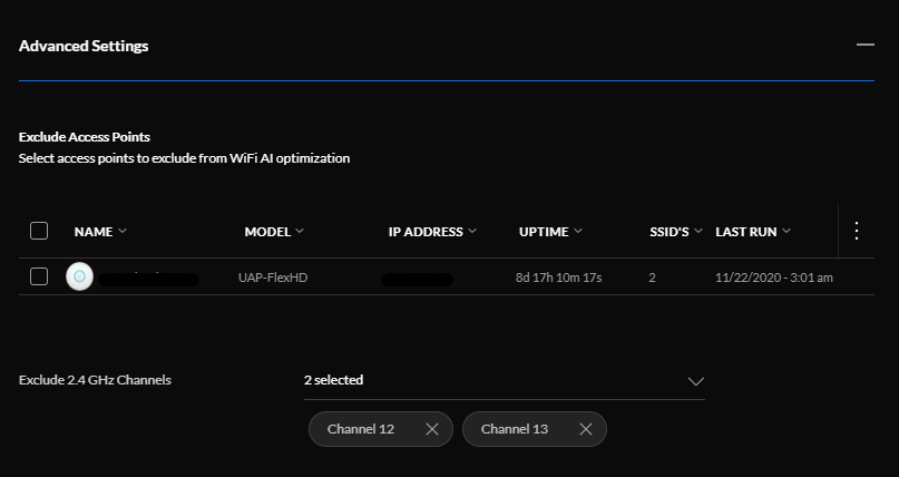 Manage Advanced Channel Settings