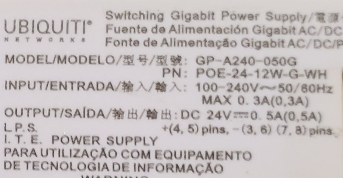 Fuente de alimentación 24V DC 12W 0.5A 100-240V