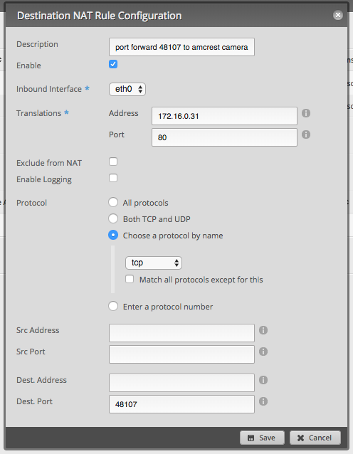 amcrest port forwarding