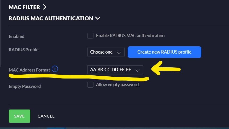 Unifi Switches and RADIUS using MAC Authentication - No way to