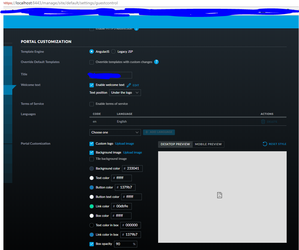 Desktop Preview Of Guest Portal Broken Ubiquiti Community