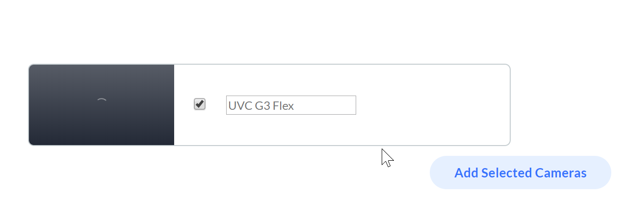 unifi camera without cloud key