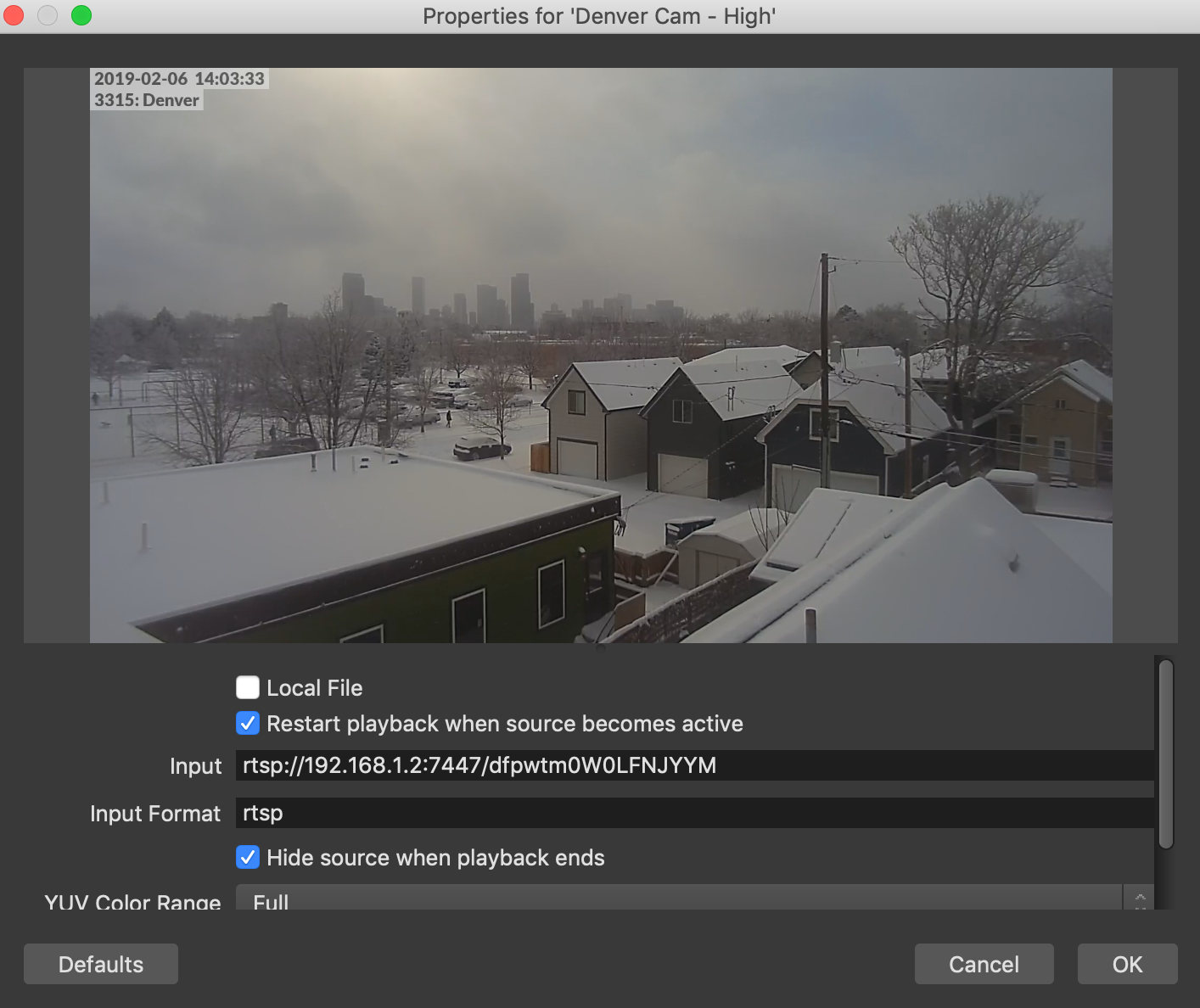 public rtsp camera streams