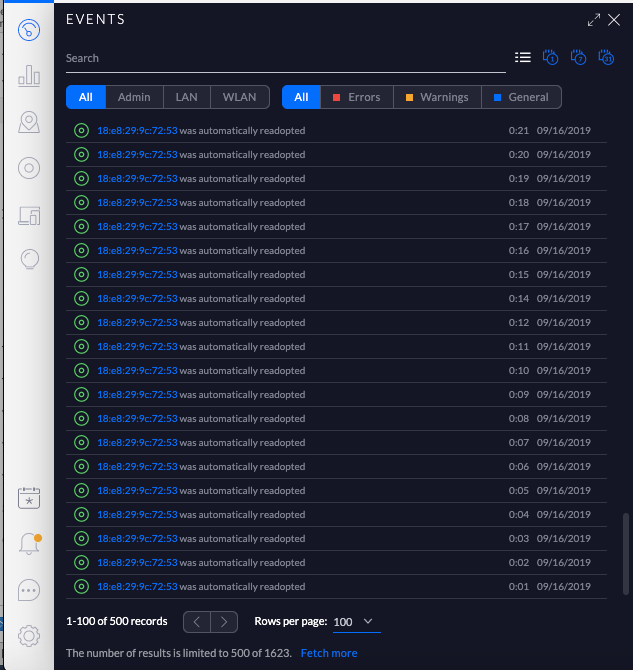 Unifi lr adoption failed
