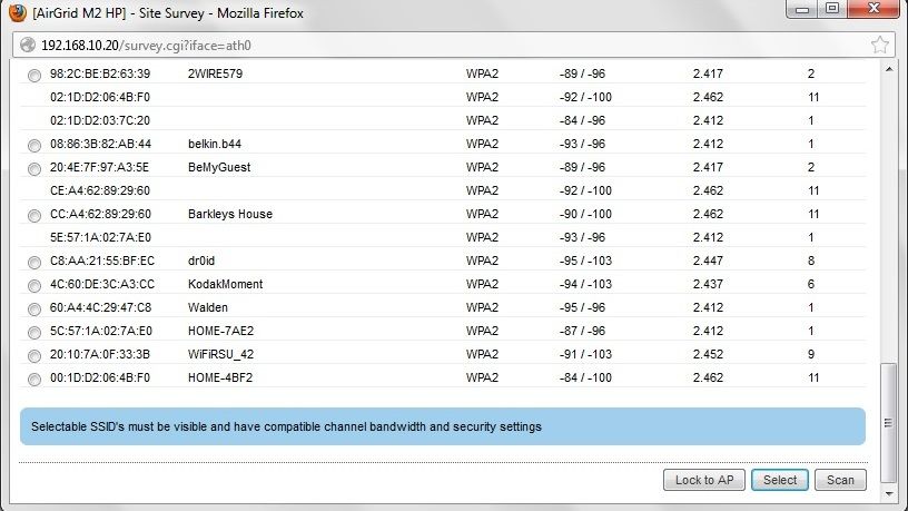 Air Grid M2 Airos 5 5 Is Unresponsive When I Go To Connect It To Networks In Client Mode Ubiquiti Community