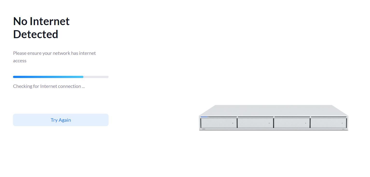 No Internet Detected Unable To Setup Unifi Protect Unvr Ubiquiti Community
