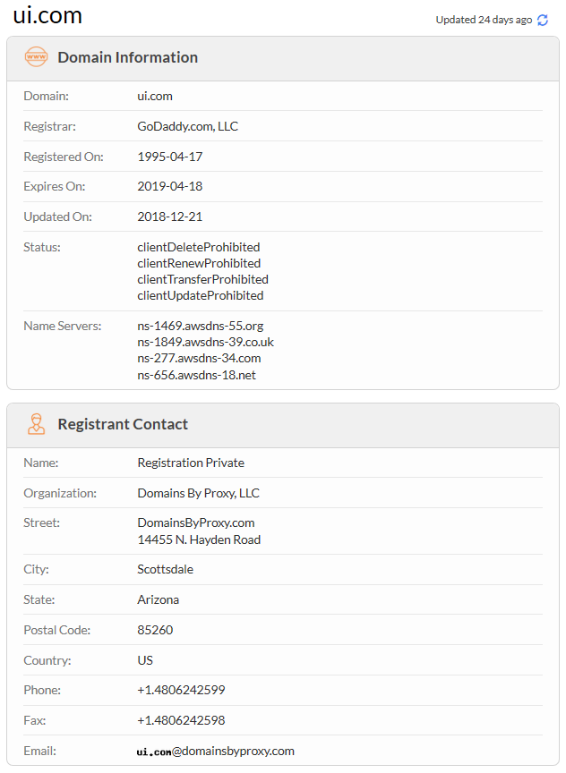 WHOIS Record Information