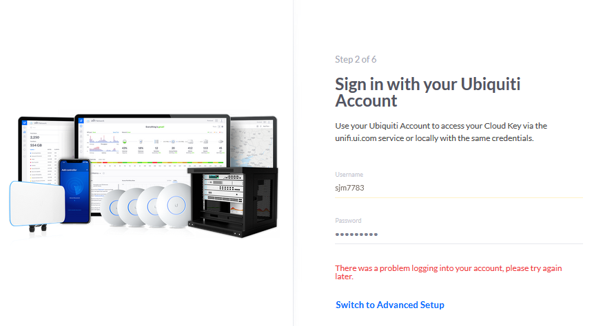 Can T Sign In With Ubiquiti Account While Setting Up Controller For Cloud Key Ubiquiti Community