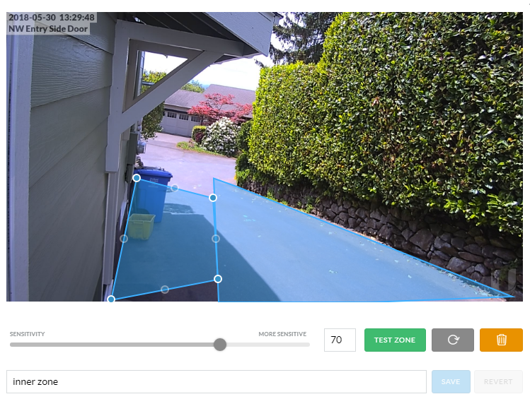 Unifi camera motion store detection