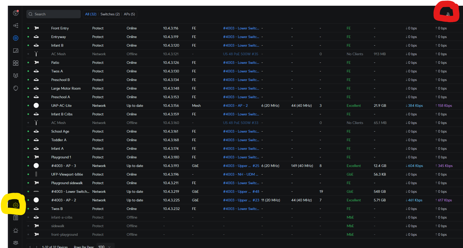 Feature request: Make the Device Settings a Settings option again, not a  hidden flyout next to the column chooser button | Ubiquiti Community