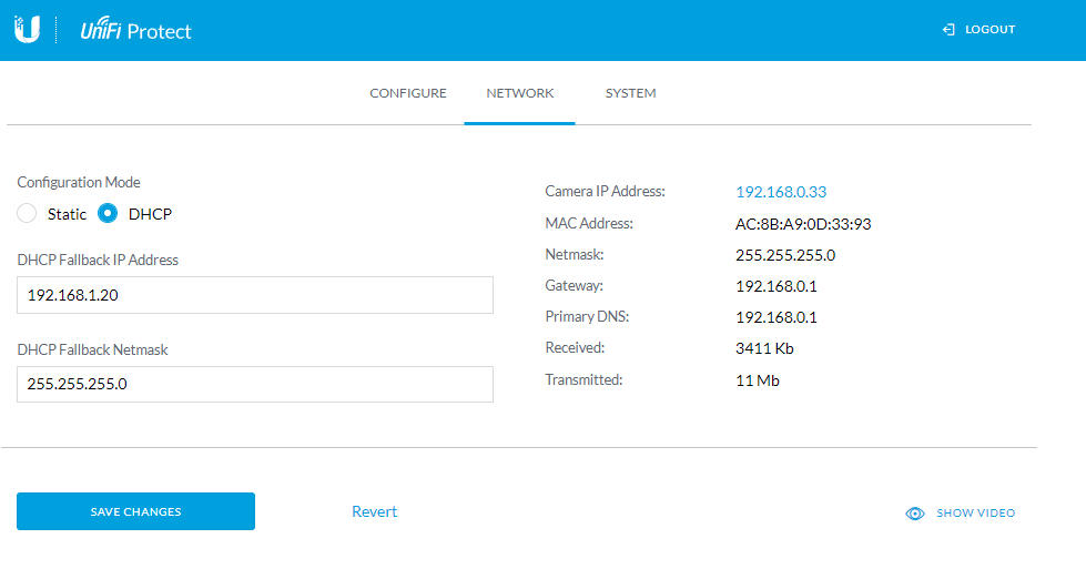 unifi protect rtsp camera