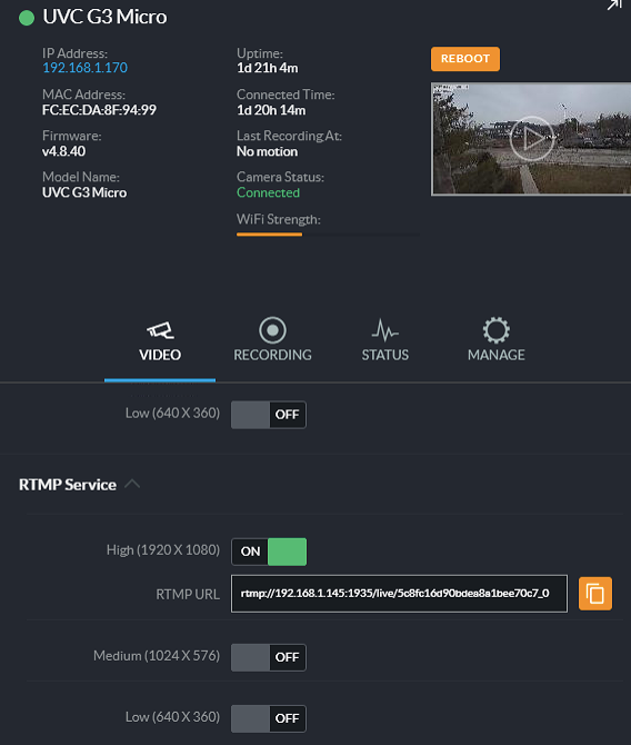 Unifi g3 2024 without nvr