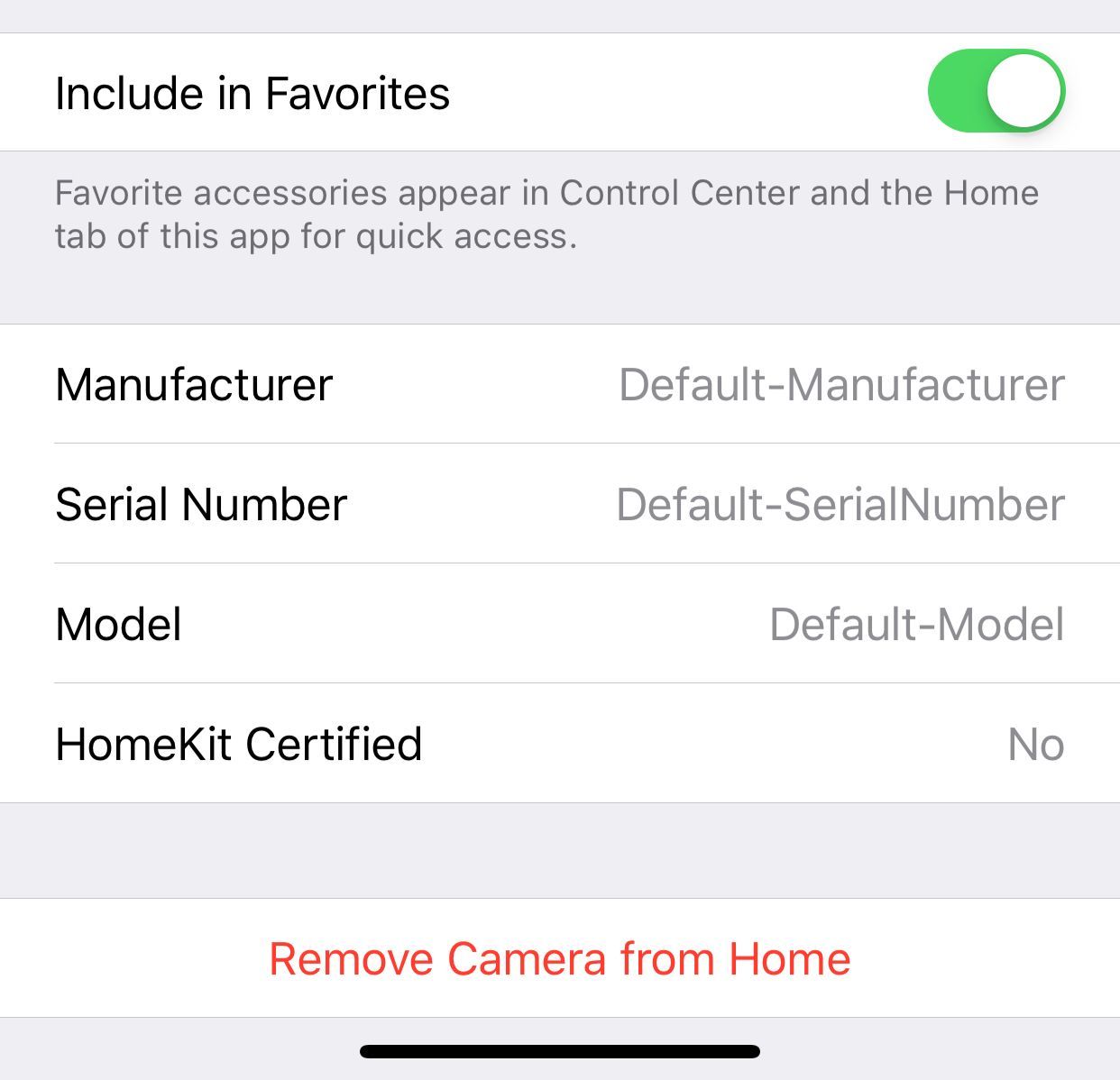 ubiquiti camera homekit