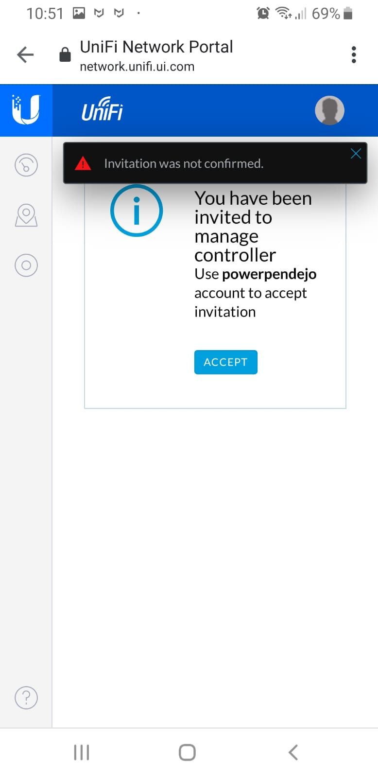 Unifi Controller Invitation Was Not Confirmed Ubiquiti Community