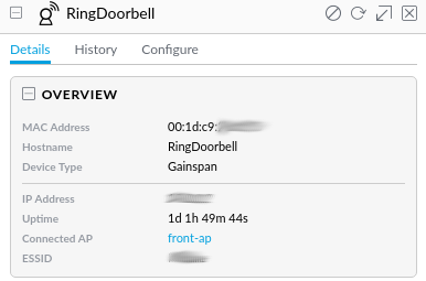 ring doorbell connected no internet