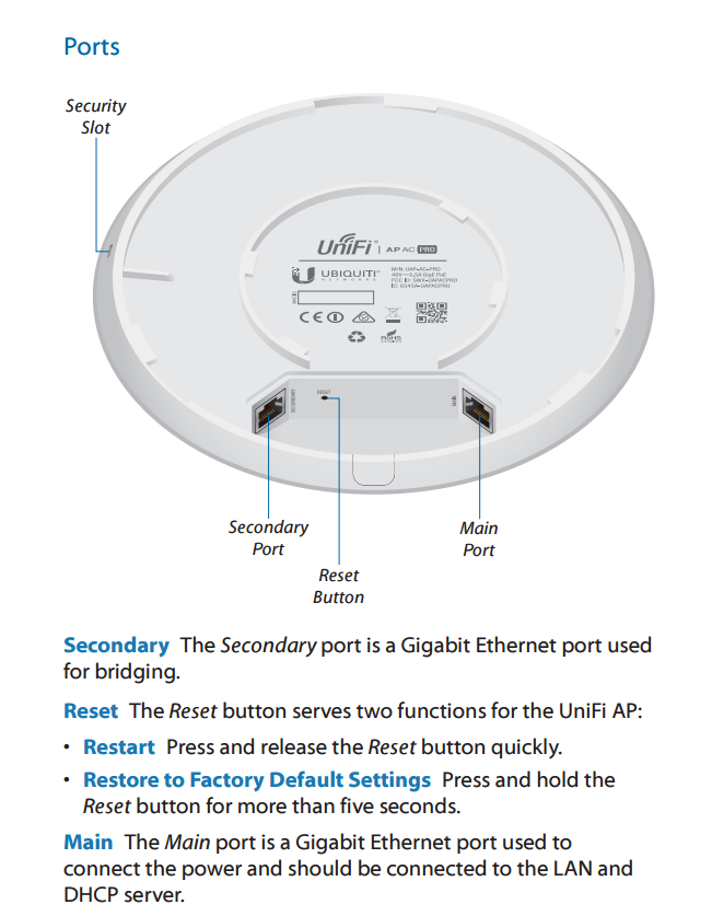 UniFi AP AC PRO power an USB device and use second port as lan port? | Ubiquiti