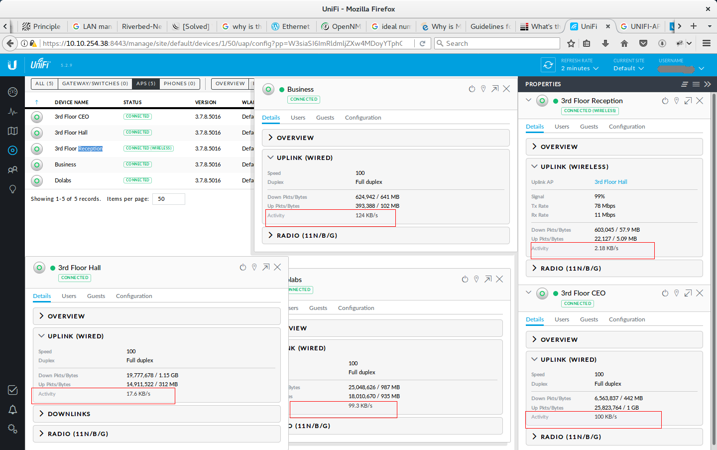 Uplink Activity Ubiquiti Community